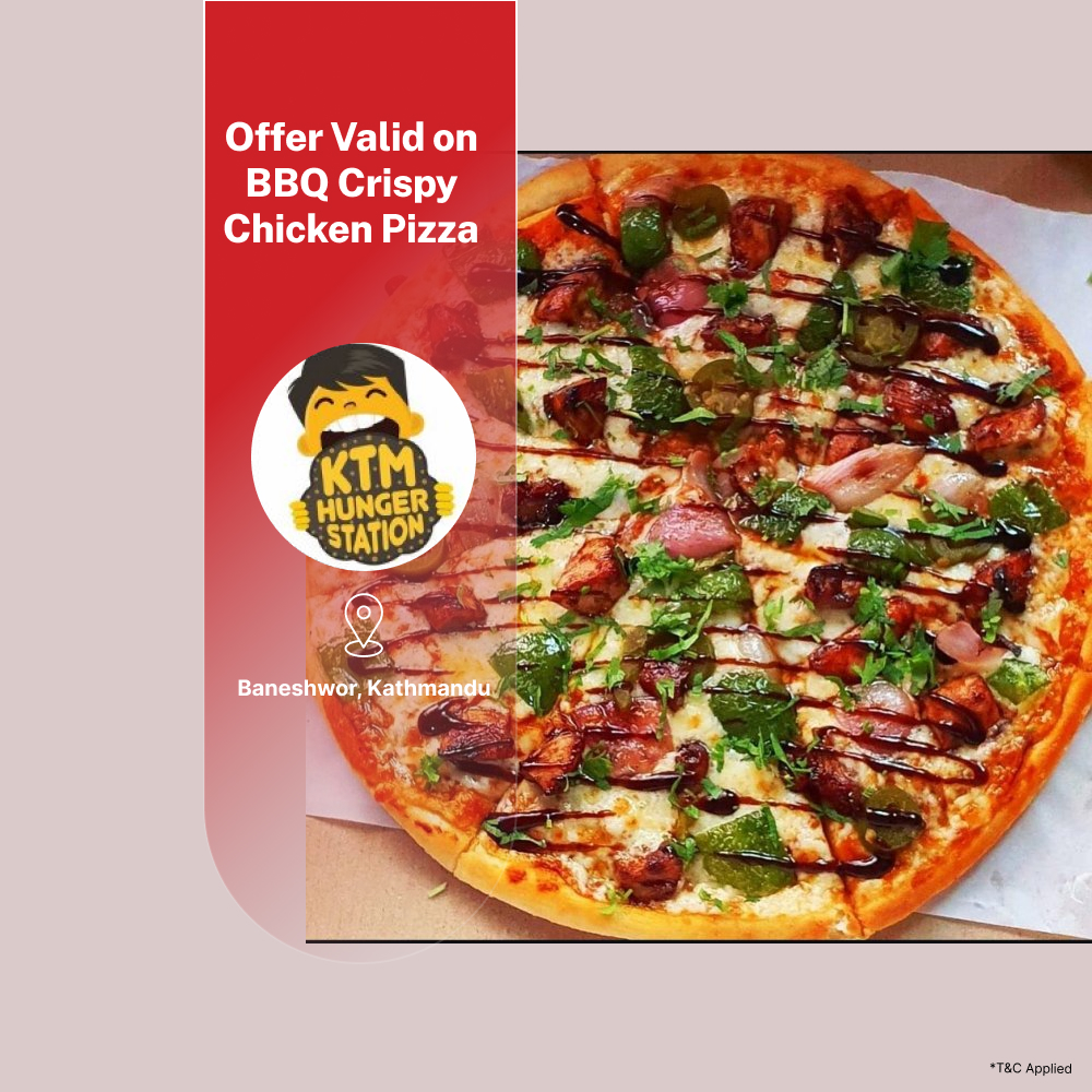 15% off on BBQ crispy chicken pizza.